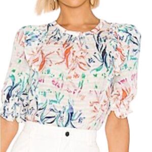 Tanya Taylor Silk Martha Top NWT Blouse Size 8 📦